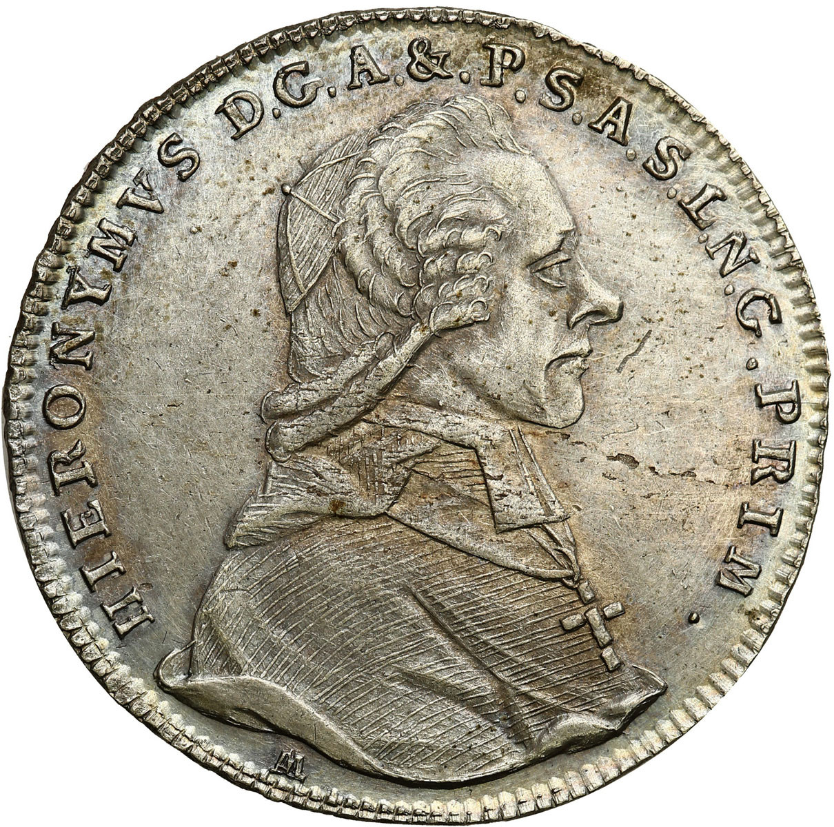 Austria, Salzburg. Hieronim Józef Franciszek. (1772-1803). 20 krajcarów 1794 M, Salzburg - PIĘKNE